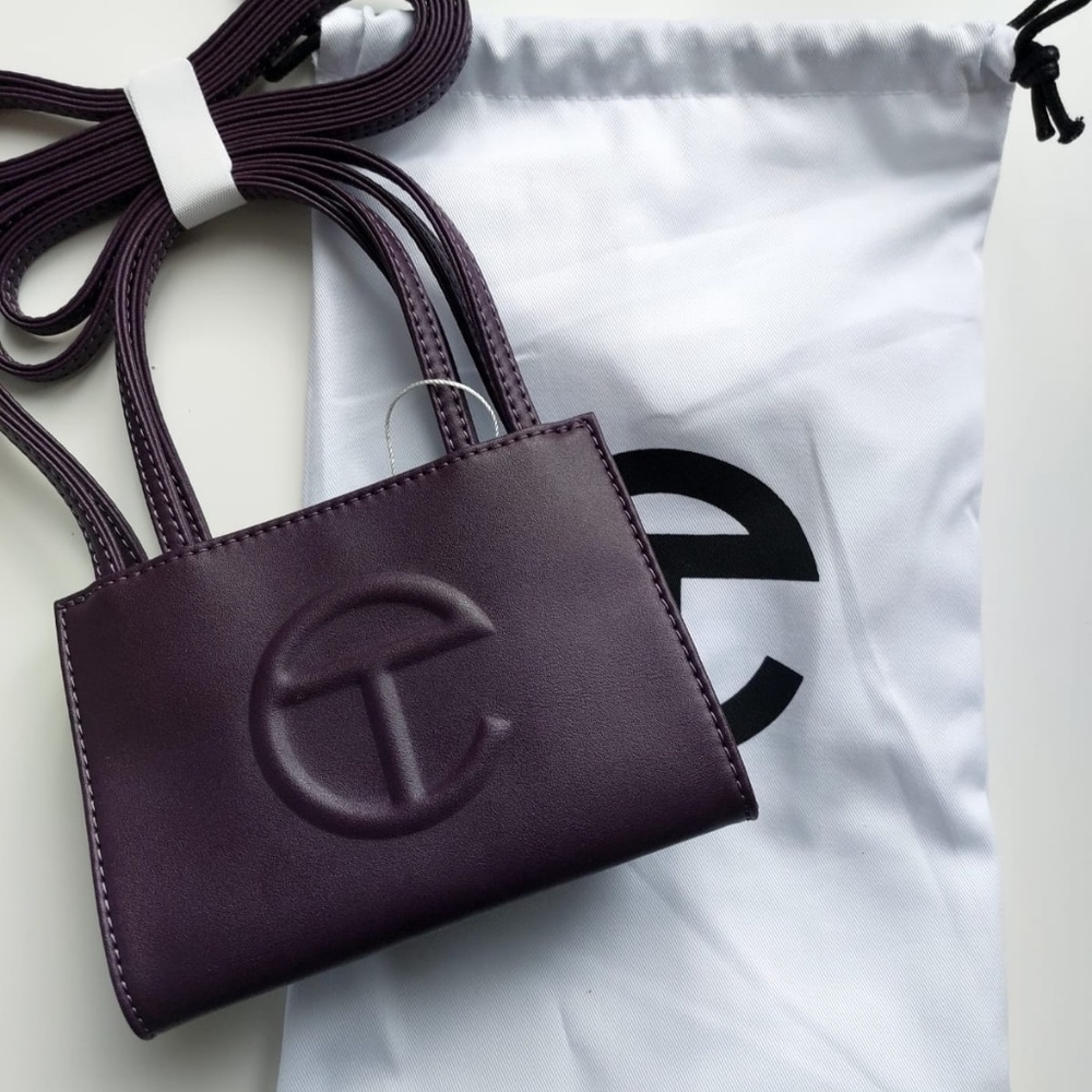 TELFAR SMALL EGGPLANT SHOPPING BAG